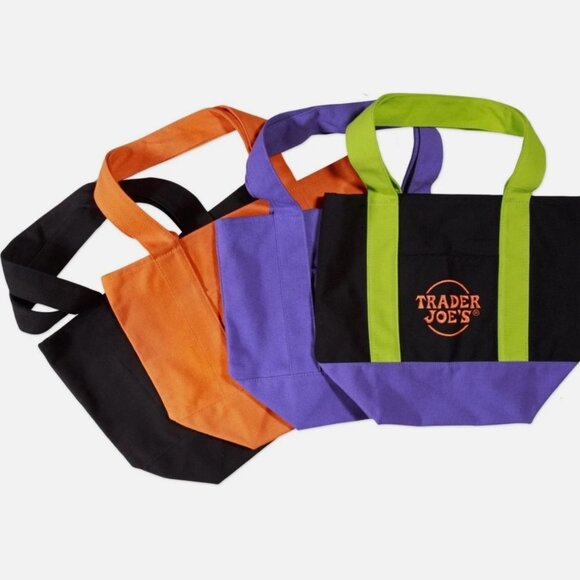 NWT Trader Joes Mini Tote Bags - Halloween Set Of 4 - Picture 1 of 6